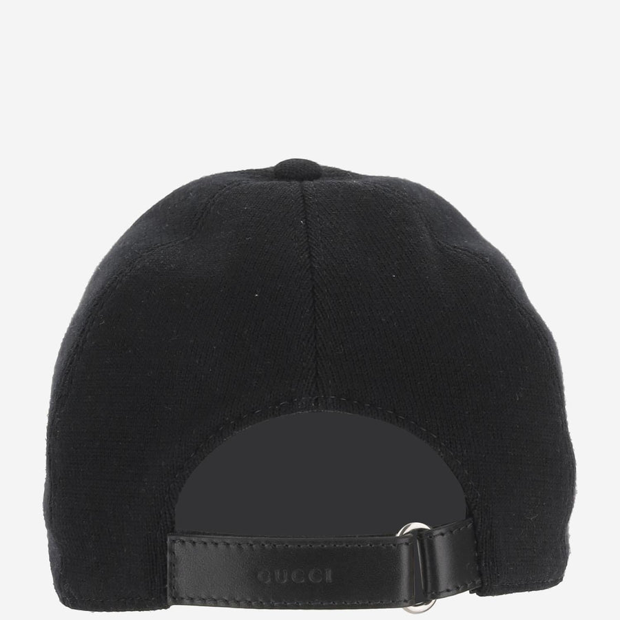 Gucci 817507 Wool Baseball Cap — Black Caps