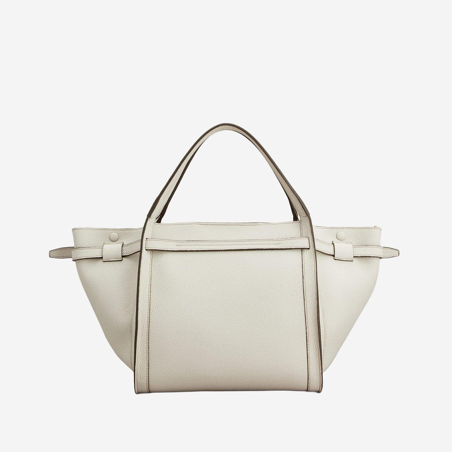 Tods Calfskin Leather Shoulder Bag — White