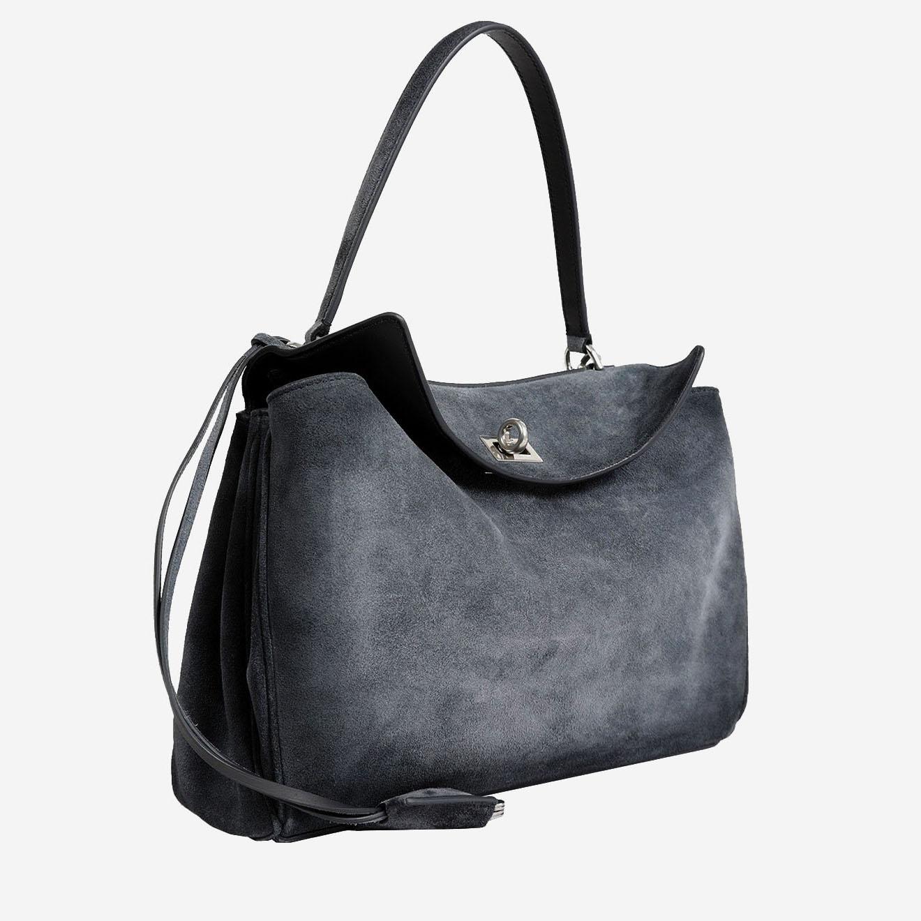 Balenciaga Rodeo Piccola Shoulder Bag — Gray Domesticated Calf Leather