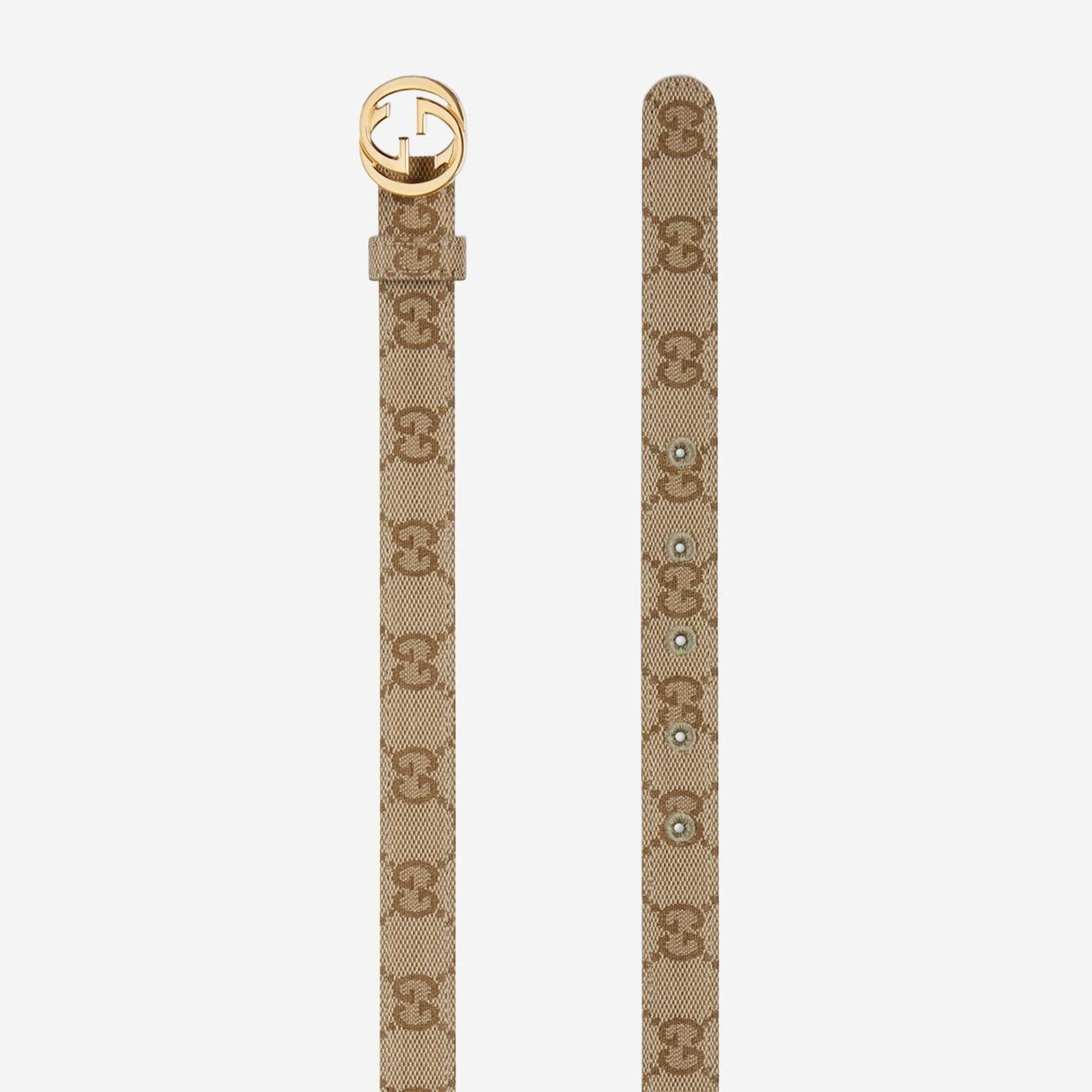 Gucci Gg Supreme Cross Buckle Belt — Multicolor Fabric