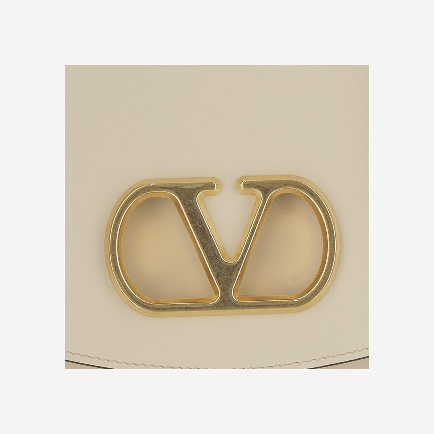 Valentino Garavani Vain Shoulder Bag — Beige Calfskin