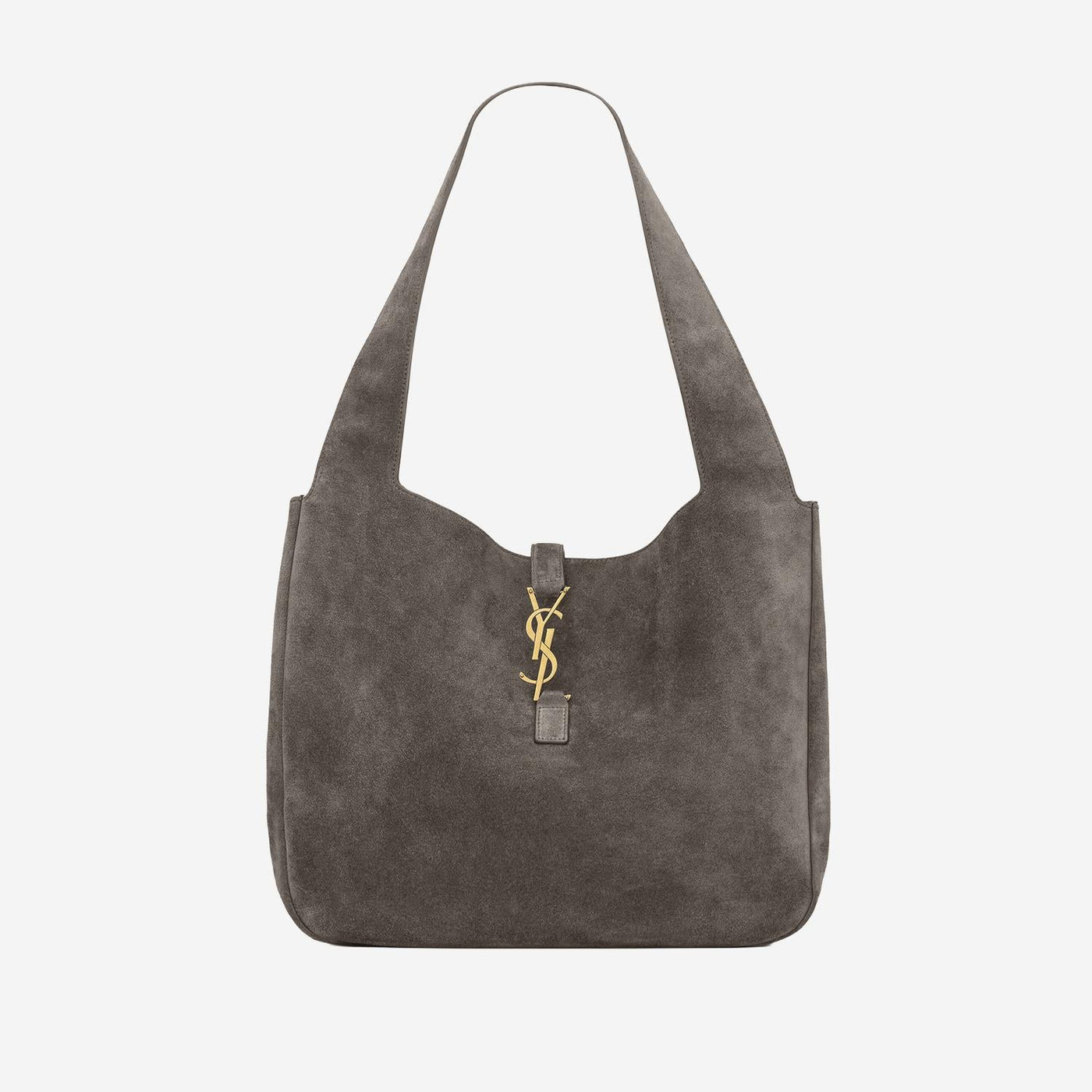 Saint Laurent Shoulder Bag — Gray Suede