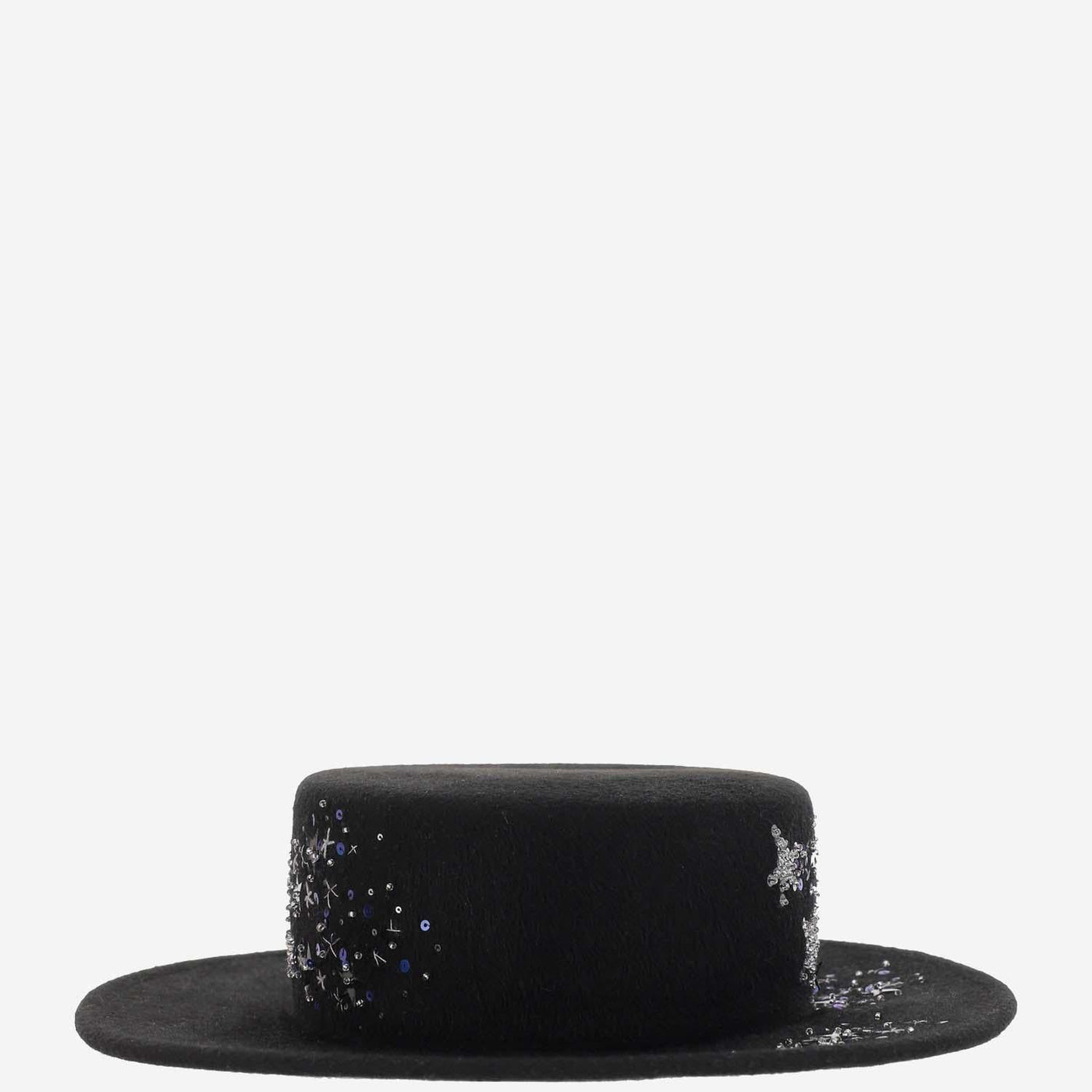 Ruslan Baginskiy Cnt033fzor2 Embroidered Wool Felt Hat — Black Flat Caps