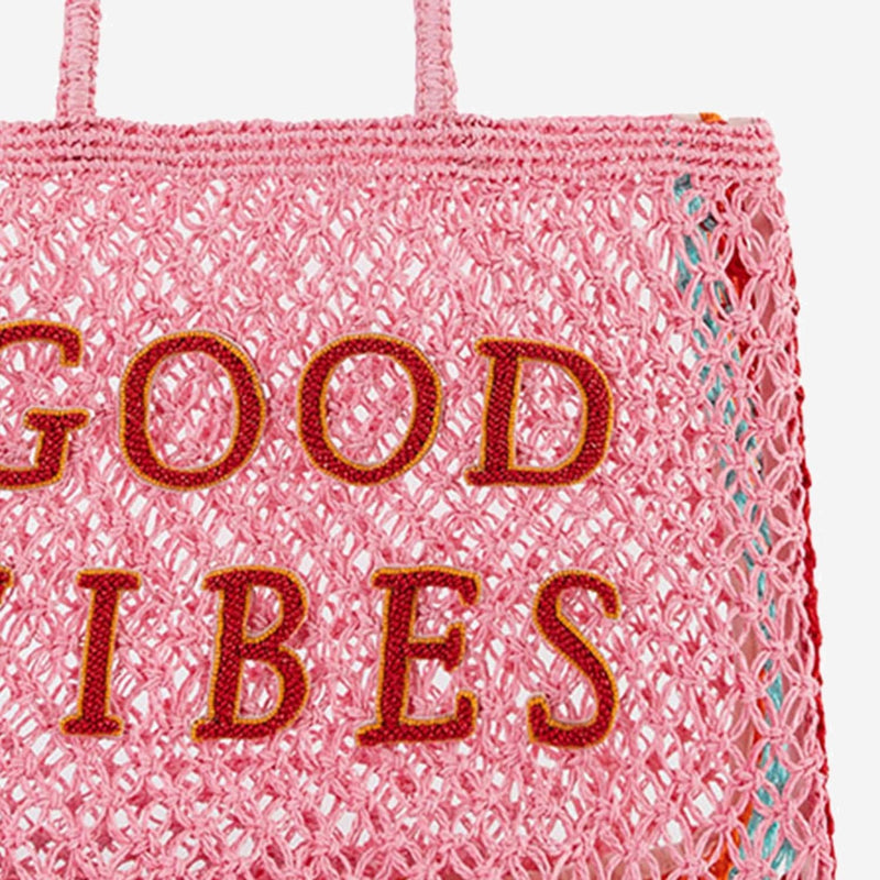 Wild Ulyss Tote Bag — Pink Raffia