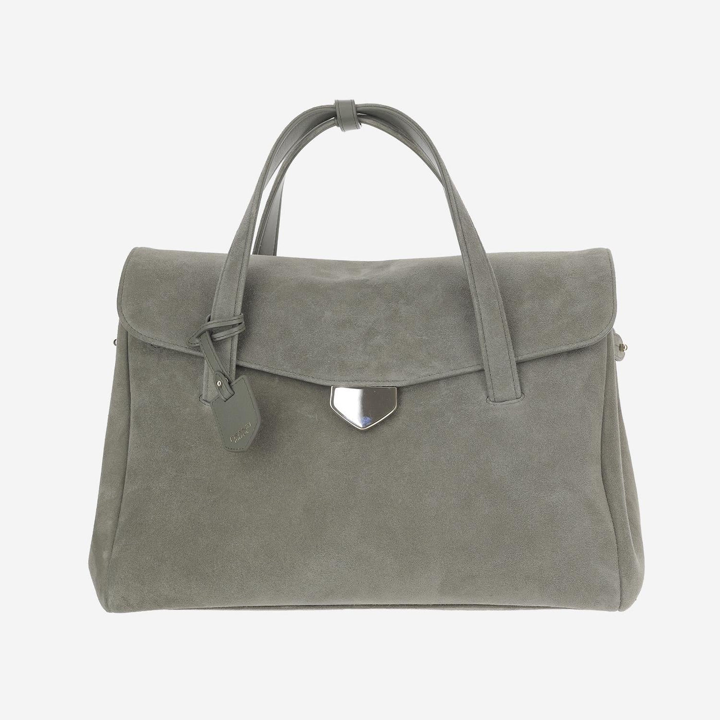 Franzi Milano Virginia Top Handle Bag — Green Calfskin Leather