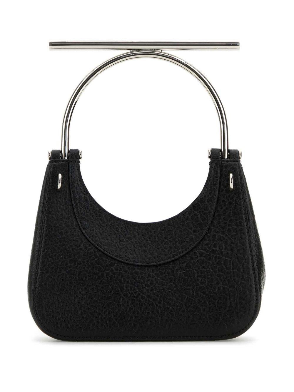 Alexander Mcqueen T-Bar Mini Shoulder Bag — Black Lambskin