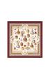 Ferragamo Nadir Print Silk Scarf — Bordeaux Scarfs