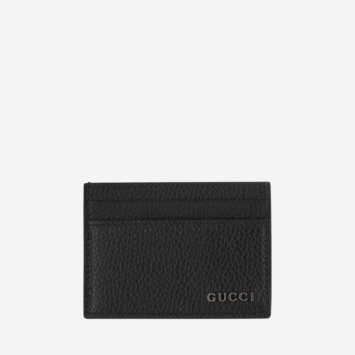 Gucci Leather Logo Card Case — Black Cases