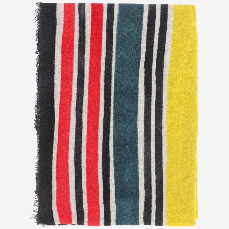 Faliero Sarti Striped Cashmere Scarf — Multicolor Scarfs