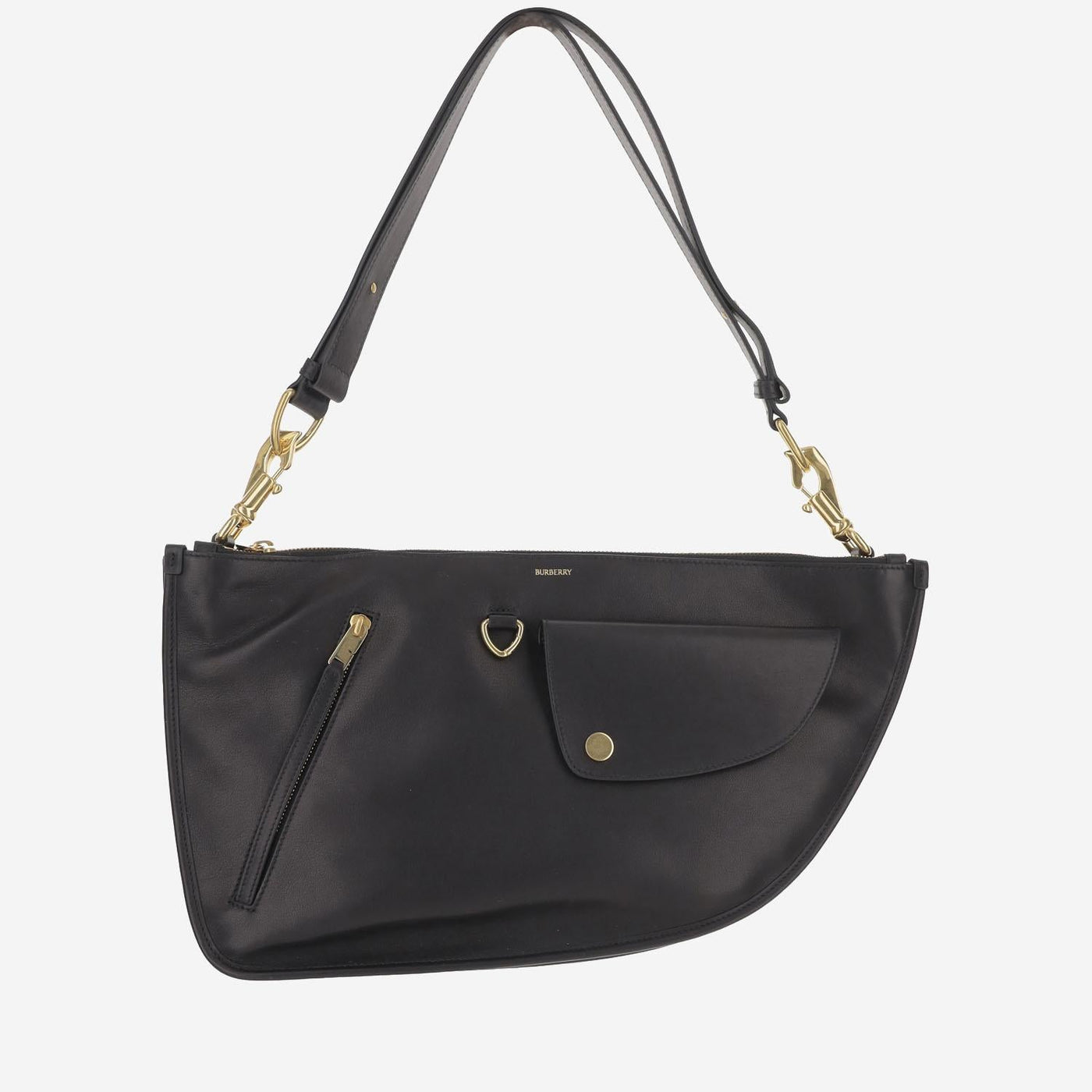 Burberry Shoulder Bag — Black Calfskin