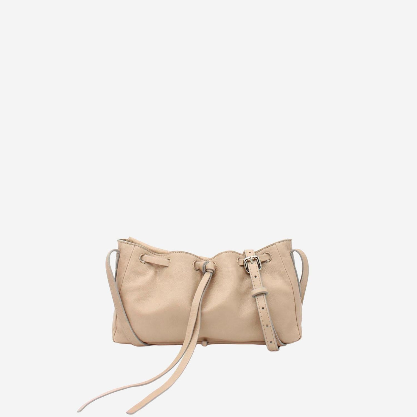 Radica Studio La Bisaccia Mini Shoulder Bag — Beige Nappa Leather