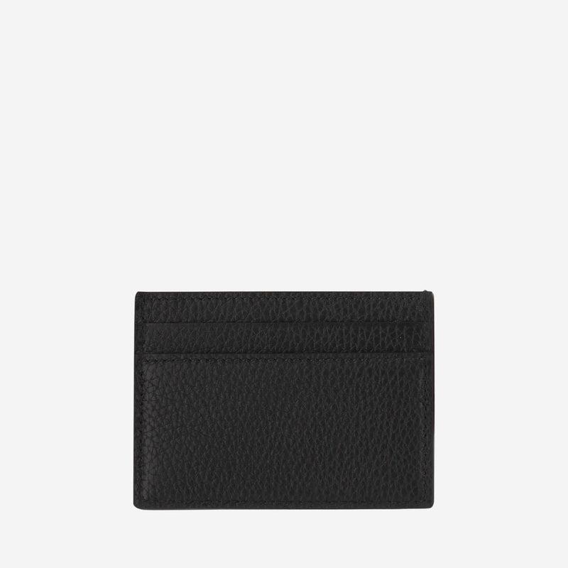 Gucci Leather Logo Card Case — Black Cases