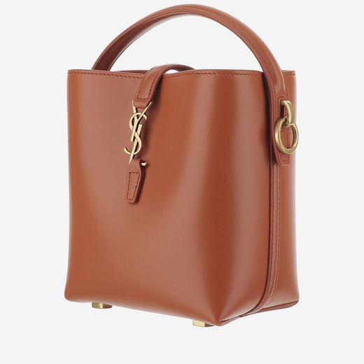 Saint Laurent Shoulder Bag — Orange Calfskin Leather