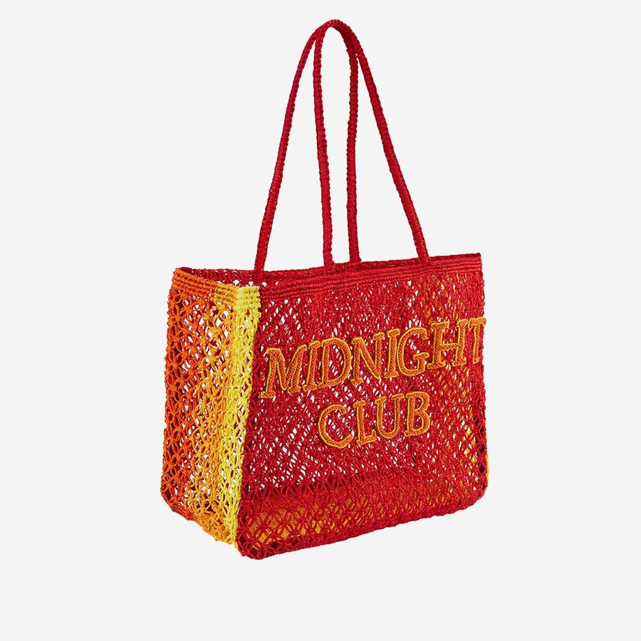 Wild Tote Bag — Red Raffia
