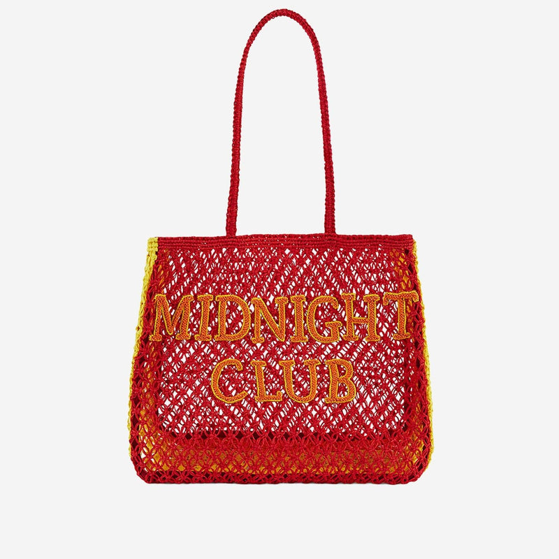 Wild Tote Bag — Red Raffia