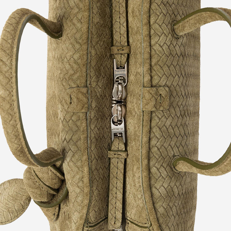 Jacquemus Herringbone Calfskin Shoulder Bag — Khaki Кожи Теленка