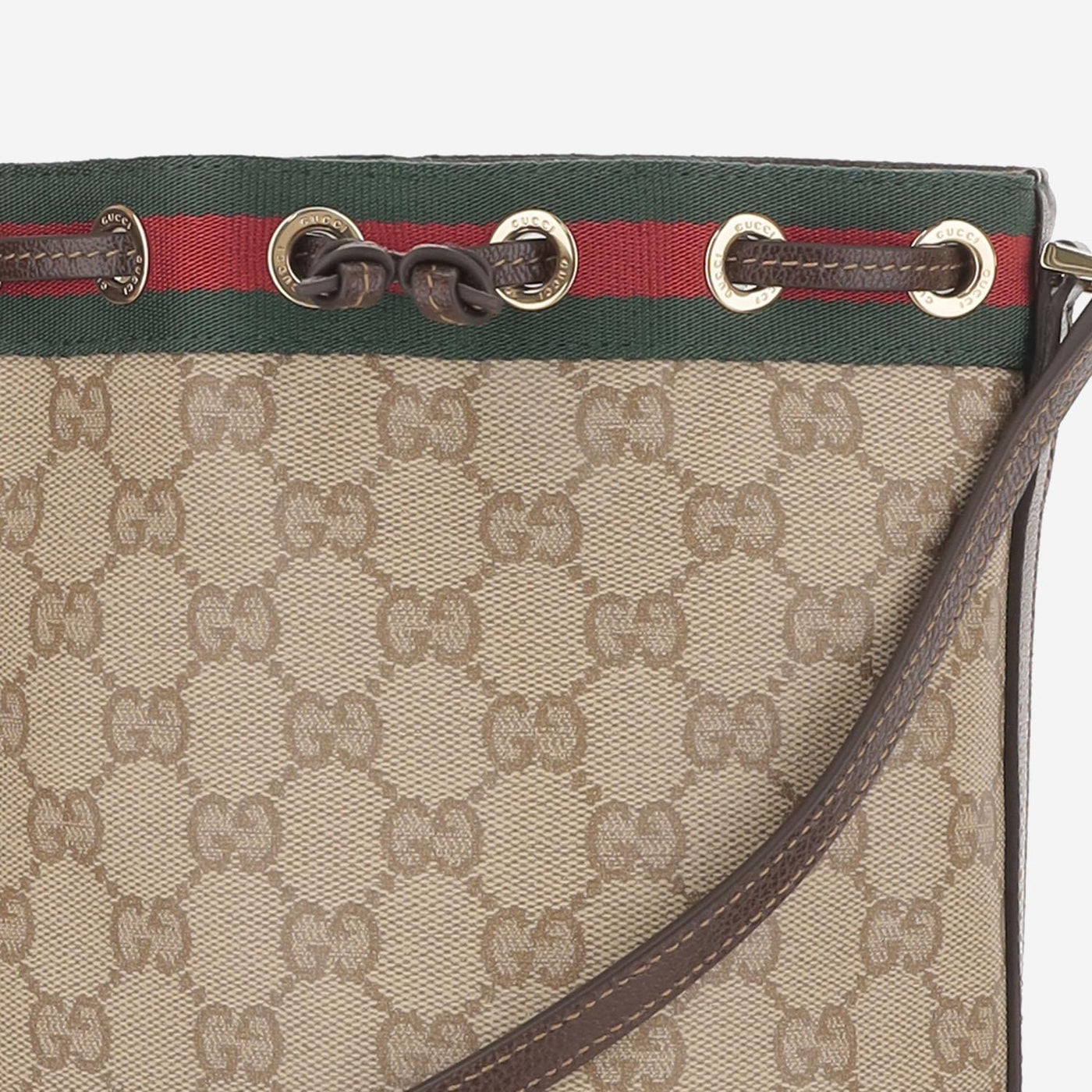 Gucci Gg Canvas Bucket Bag — Beige Cotton