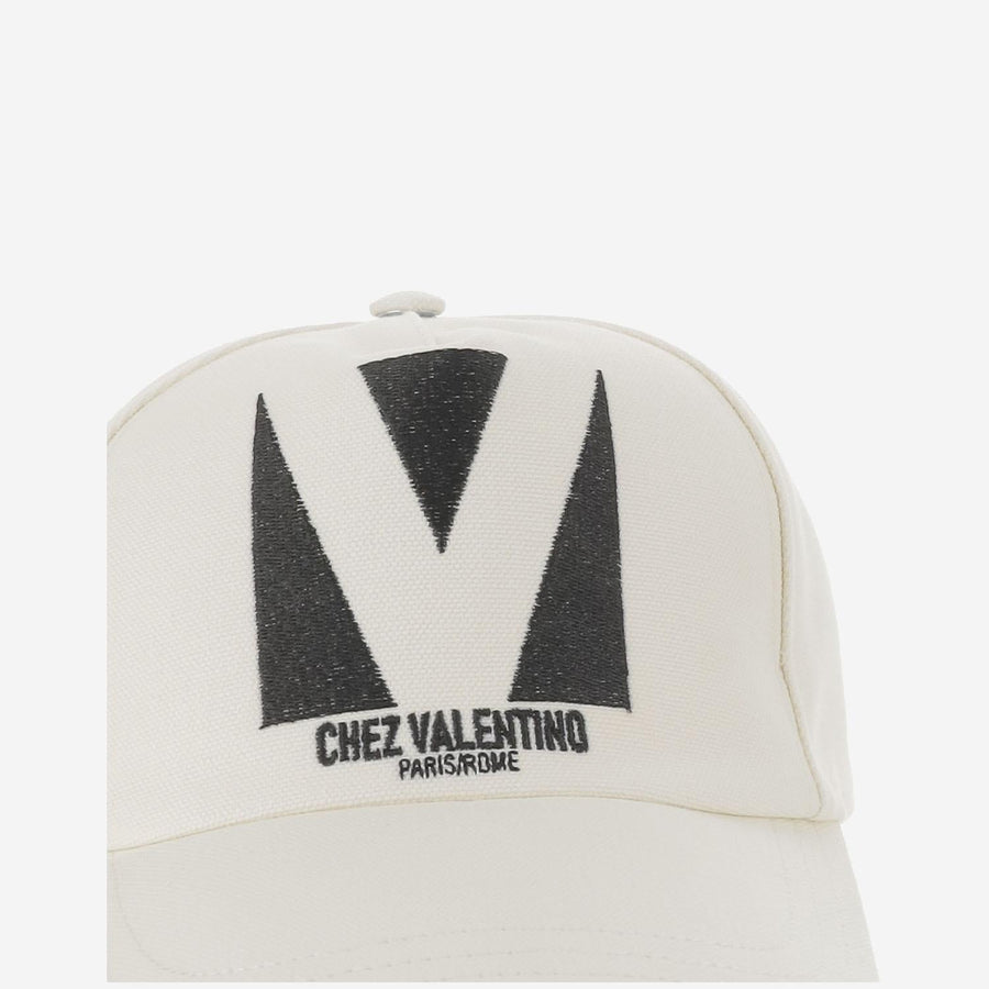 Valentino Garavani 6y2hda41wgj Baseball Cap — White Cotton Caps