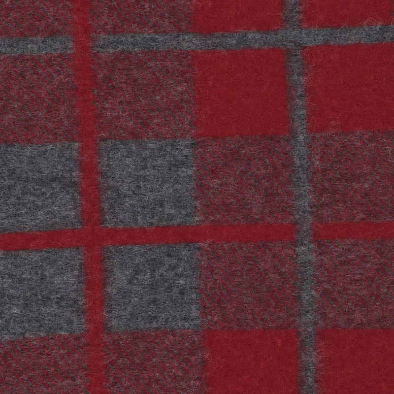 Guest Residence Wool And Cashmere Check Scarf — Red Scarfs