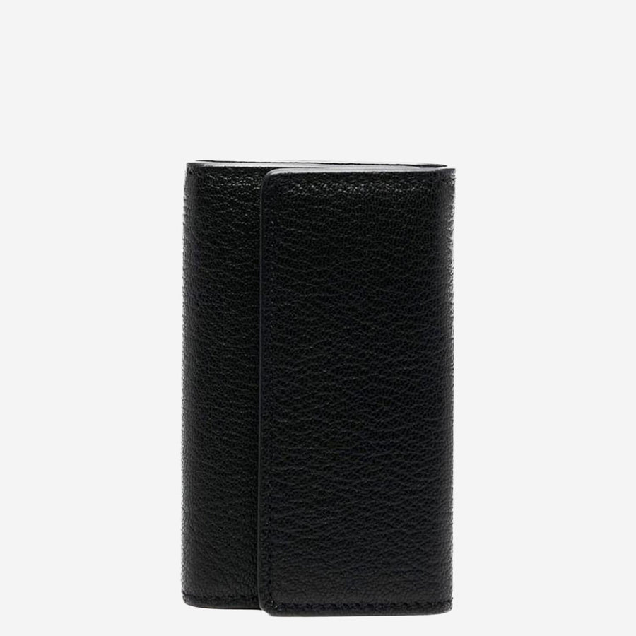 Maison Margiela Leather Keyring Wallet — Black & Purses