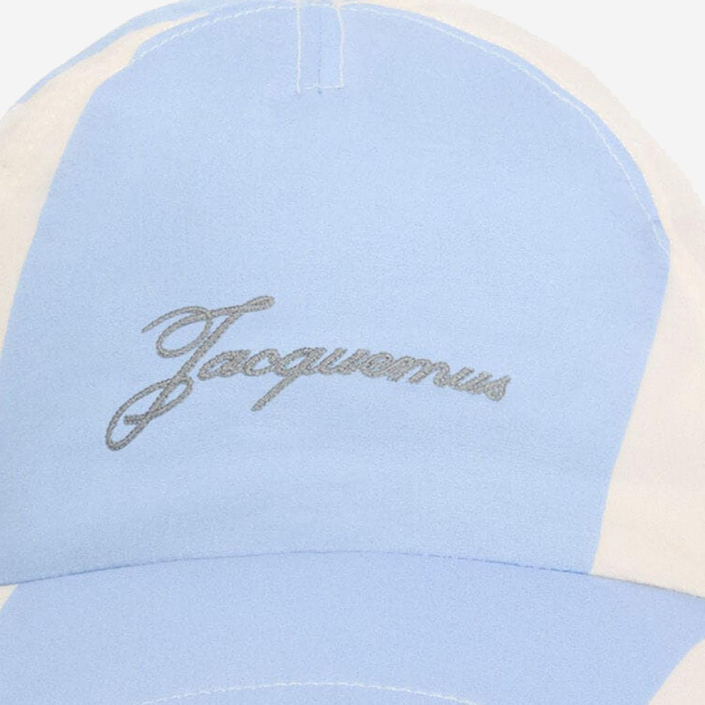 Jacquemus Acu00799aw00753 Embroidered Logo Baseball Cap — Blue Polyamide Caps