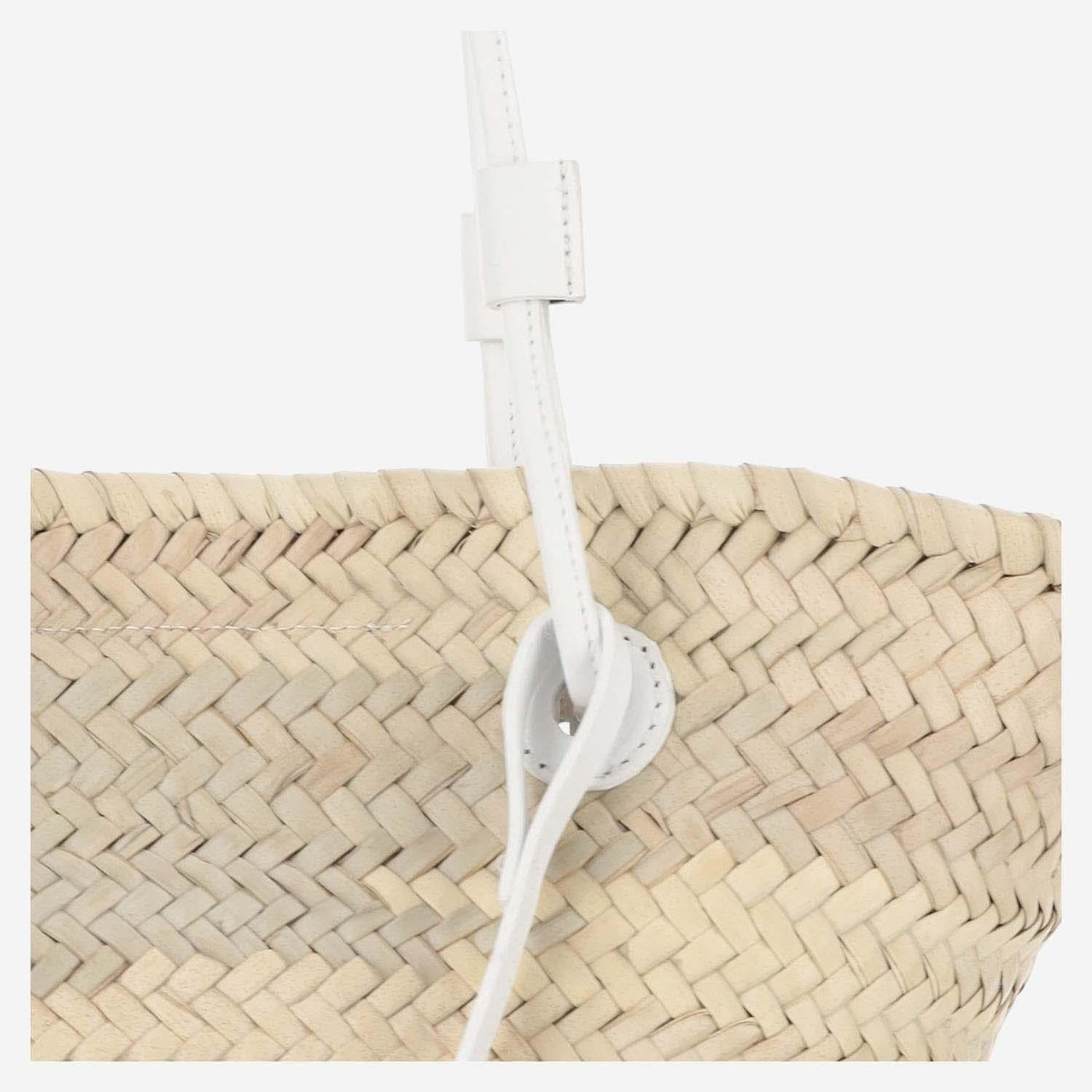 Filippo Catarzi Woven Straw Shoulder Bag — Beige