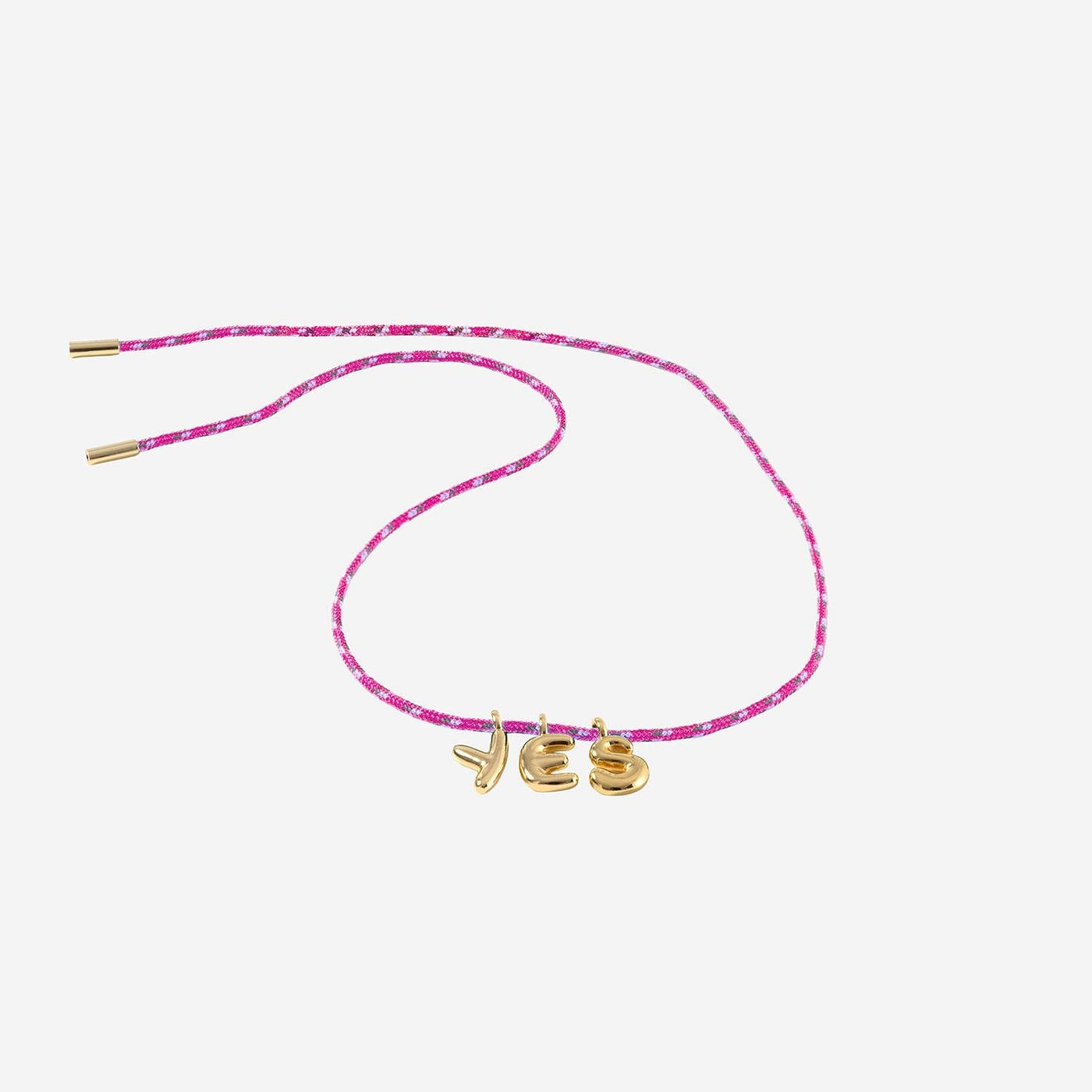 Sorbet Island Necklace — Pink Fabric And Metal Necklaces