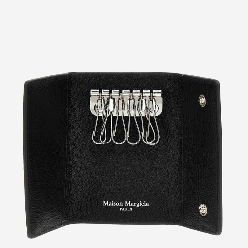 Maison Margiela Leather Keyring Wallet — Black & Purses