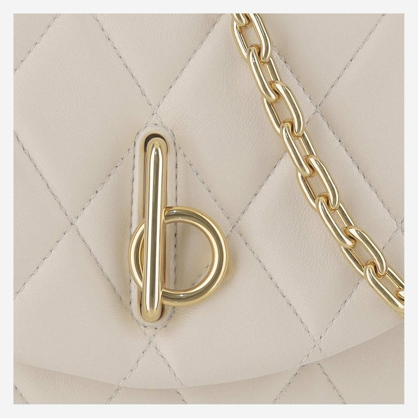 Burberry Shoulder Bag — White Lamb Leather