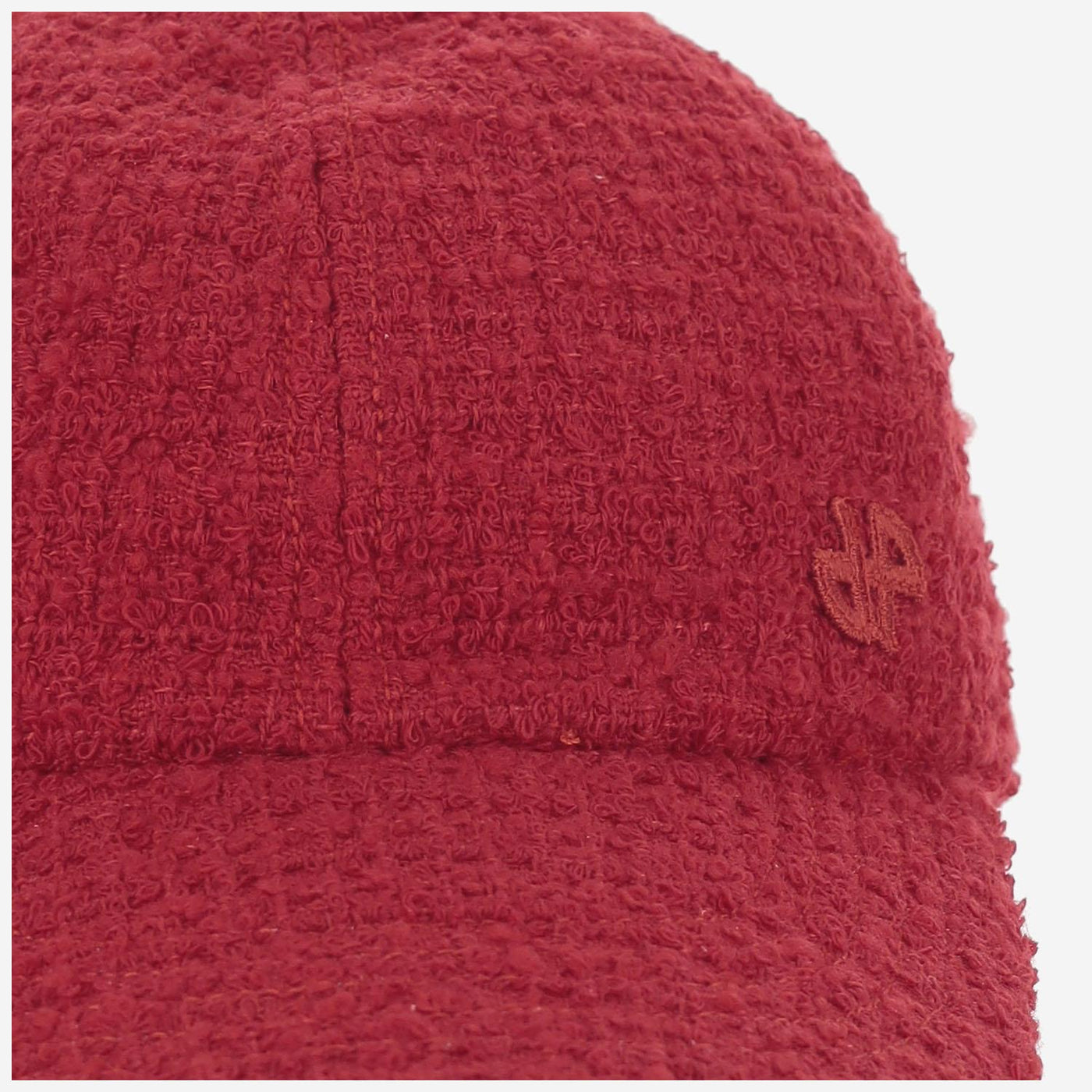 Patou Ac1110223 Tweed Wool Baseball Cap — Red Caps