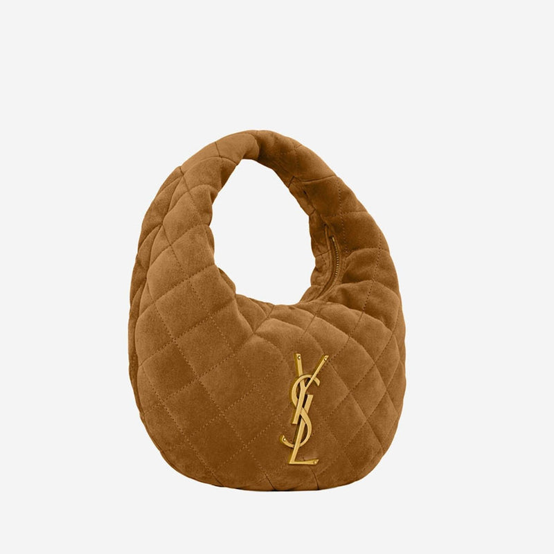 Saint Laurent Icare Top Handle Bag — Brown Suede