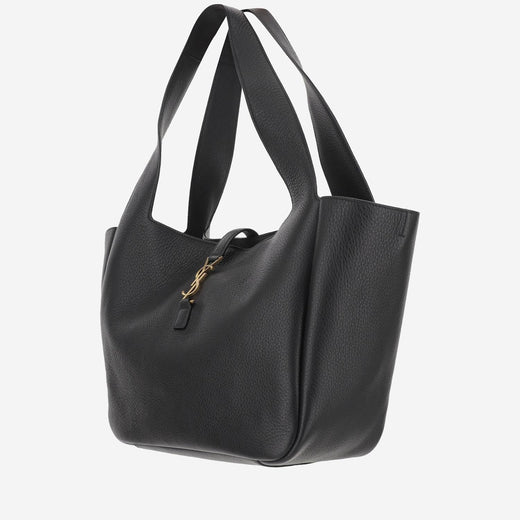 Saint Laurent Bea Shoulder Bag — Black Buckskin