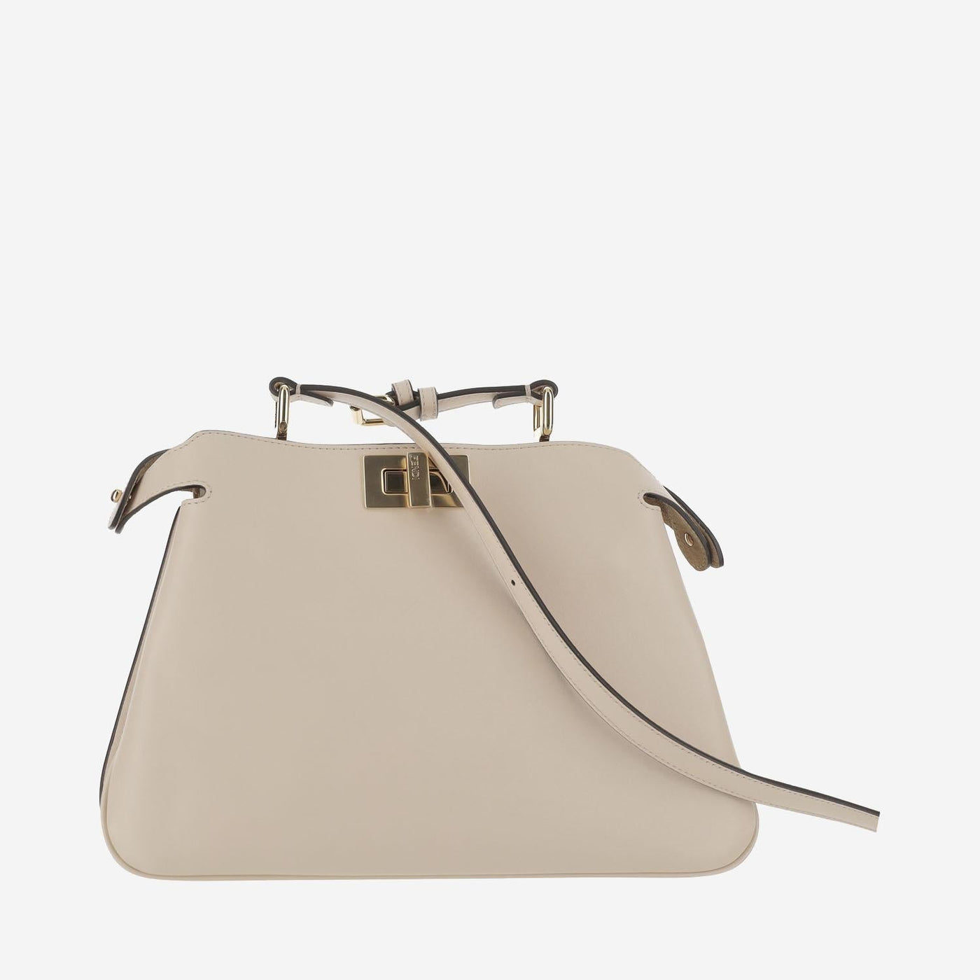 Fendi Soft Leather Top Handle Bag — Beige Not Specified