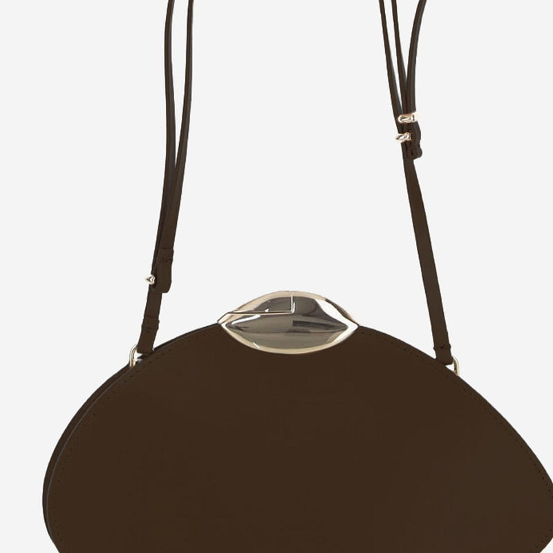 Benedetta Bruzziches Calfskin Shoulder Bag — Brown