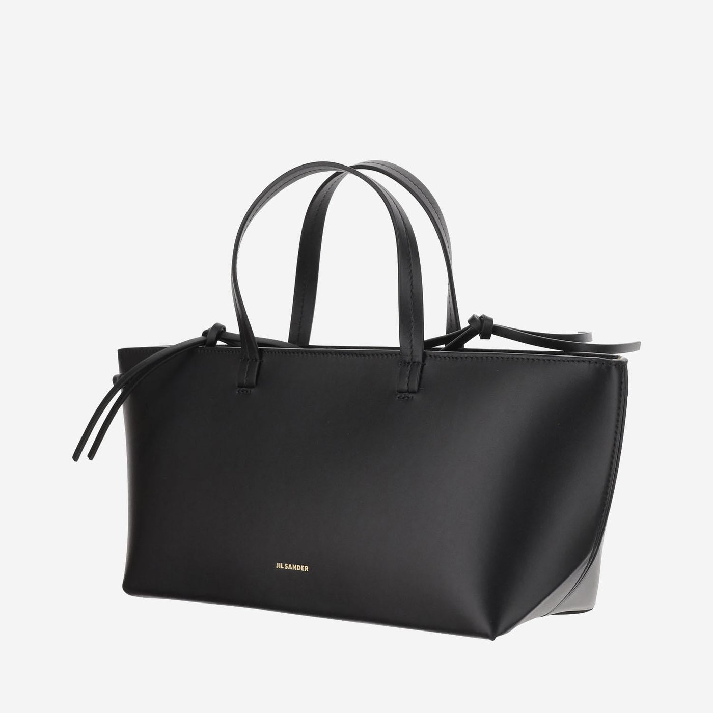 Jil Sander Bateau Tote Bag — Black Calfskin