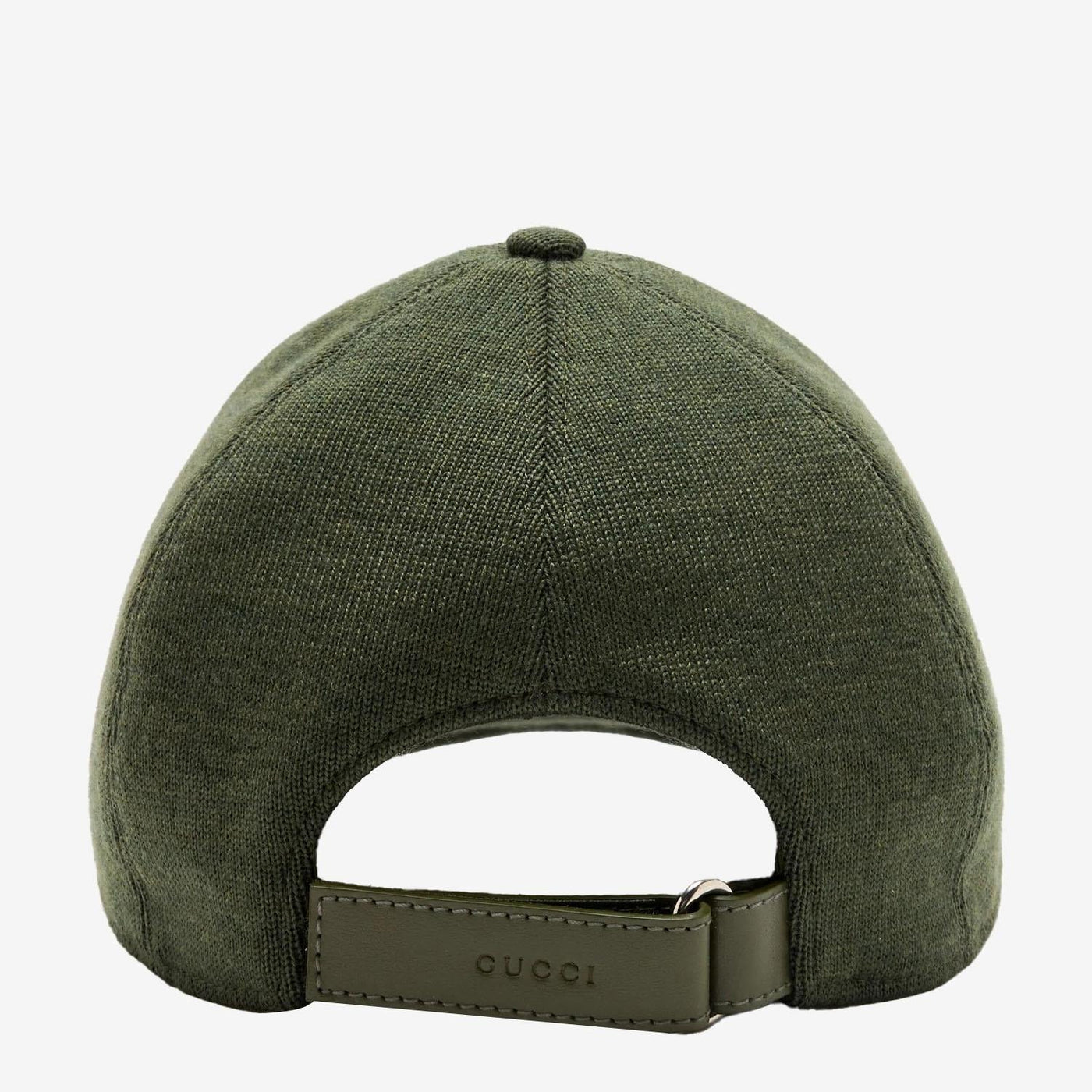 Gucci 817507 Wool Logo-Embroidered Baseball Cap — Green Caps