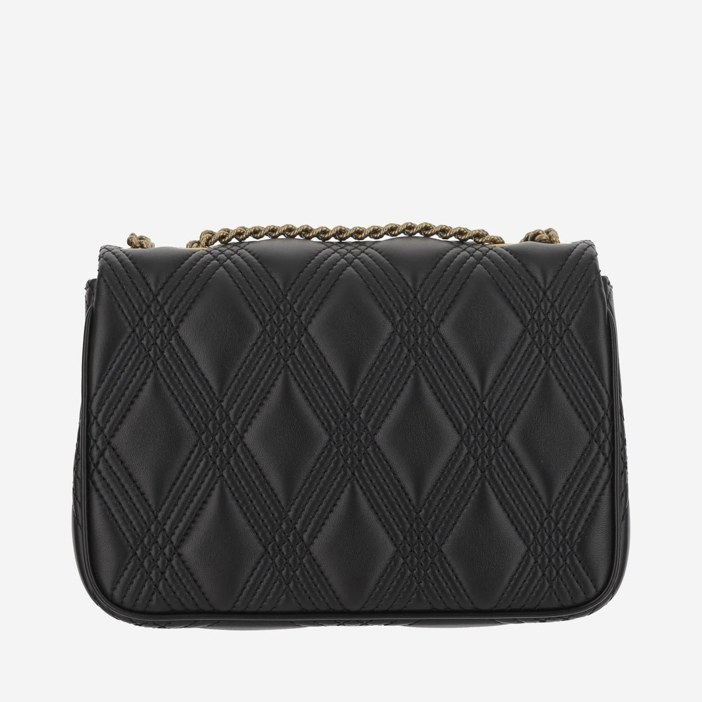 Valentino Garavani Quiltie Shoulder Bag — Black Lambskin Leather
