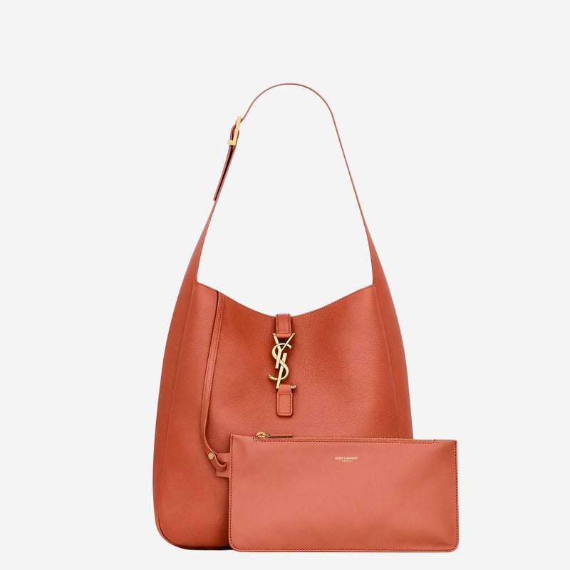 Saint Laurent Shoulder Bag — Orange Leather