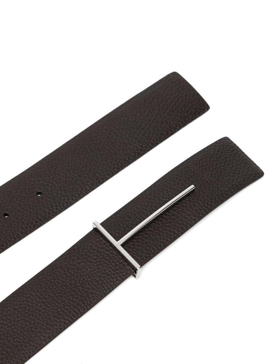 Tom Ford T Icon Belt — Black Calfskin