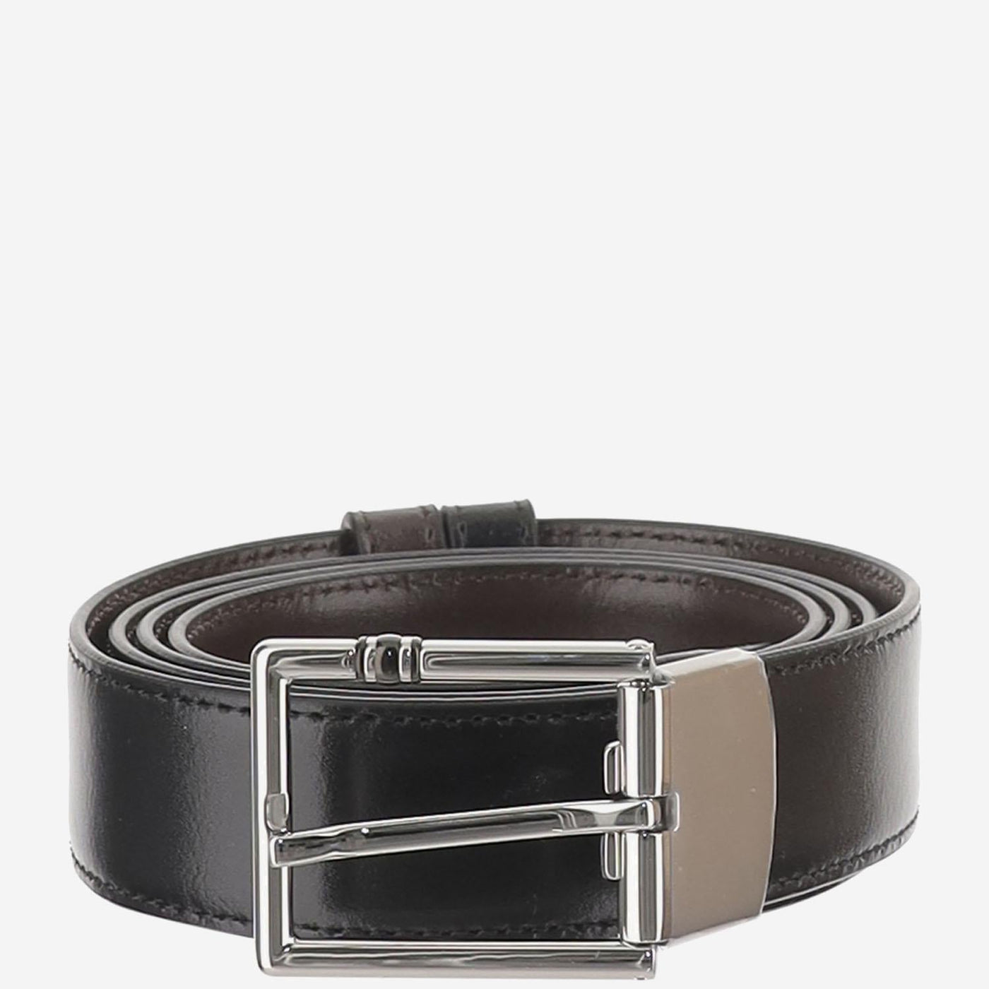 Montblanc Reversible Leather Belt — Black