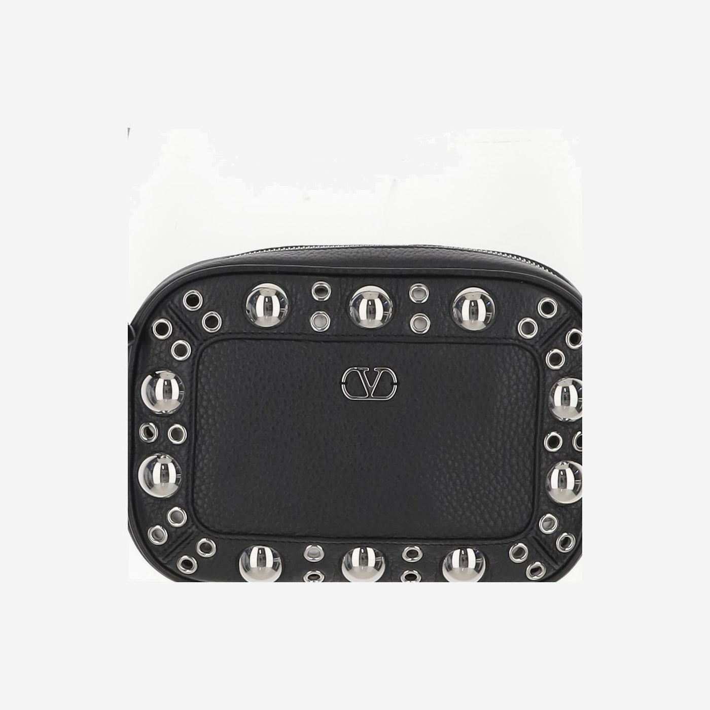 Valentino Garavani Studded Leather Crossbody Bag — Black