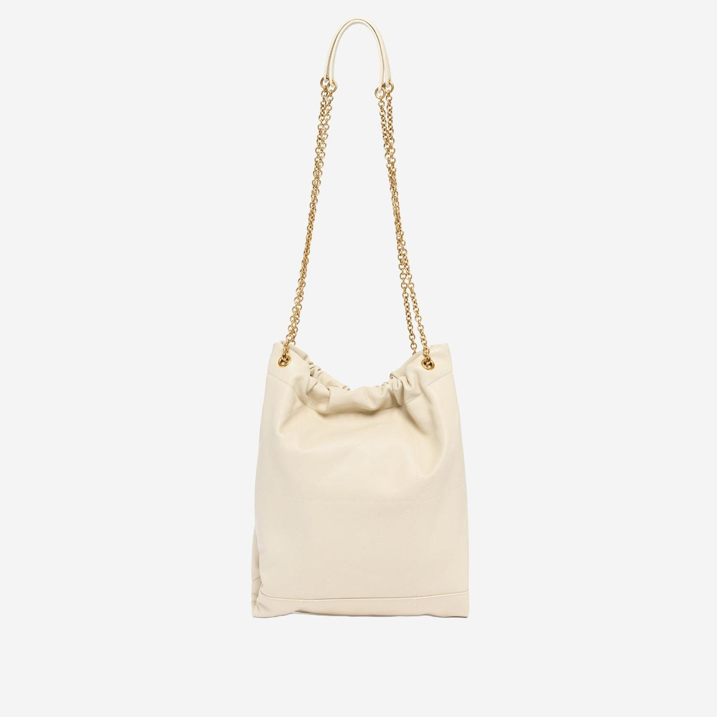 Saint Laurent Jamie Pochon Shoulder Bag — Beige Lamb Leather
