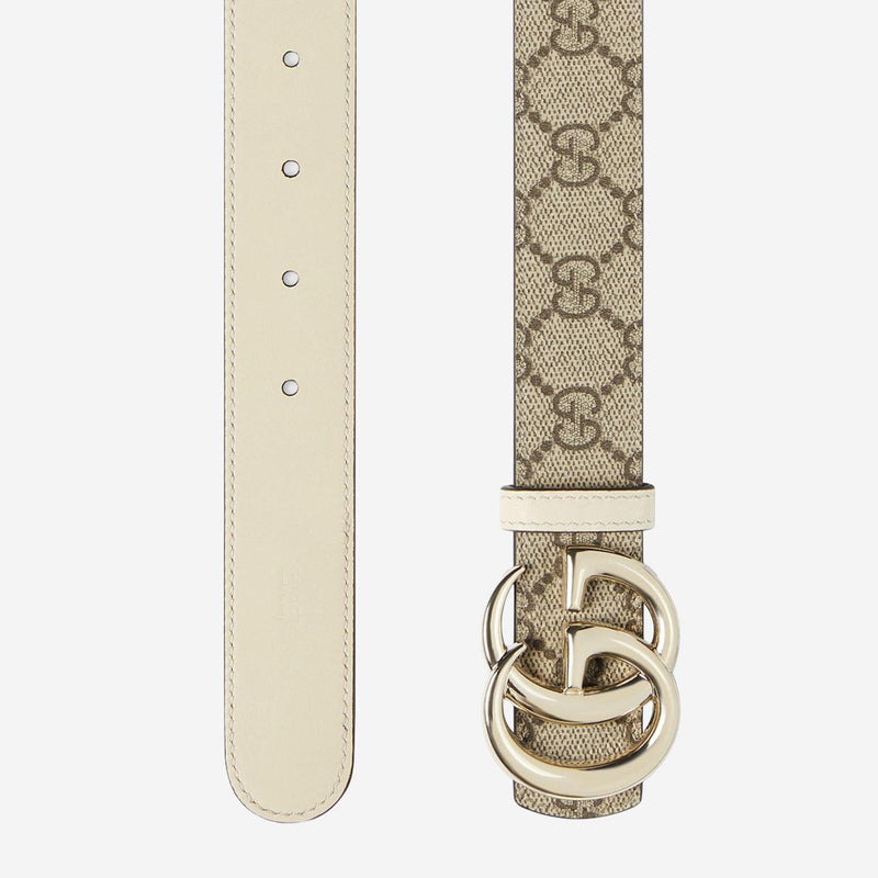 Gucci Gg Supreme Fabric Reversible Belt — Multicolor
