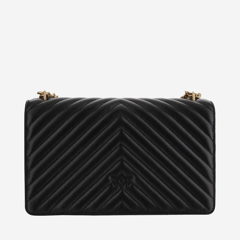 Pinko Shoulder Bag — Black Leather