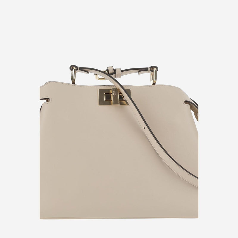 Fendi Soft Leather Top Handle Bag — Beige Not Specified