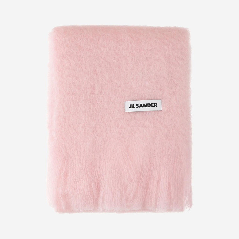 Jil Sander Mohair-Blend Scarf — Pink Scarfs