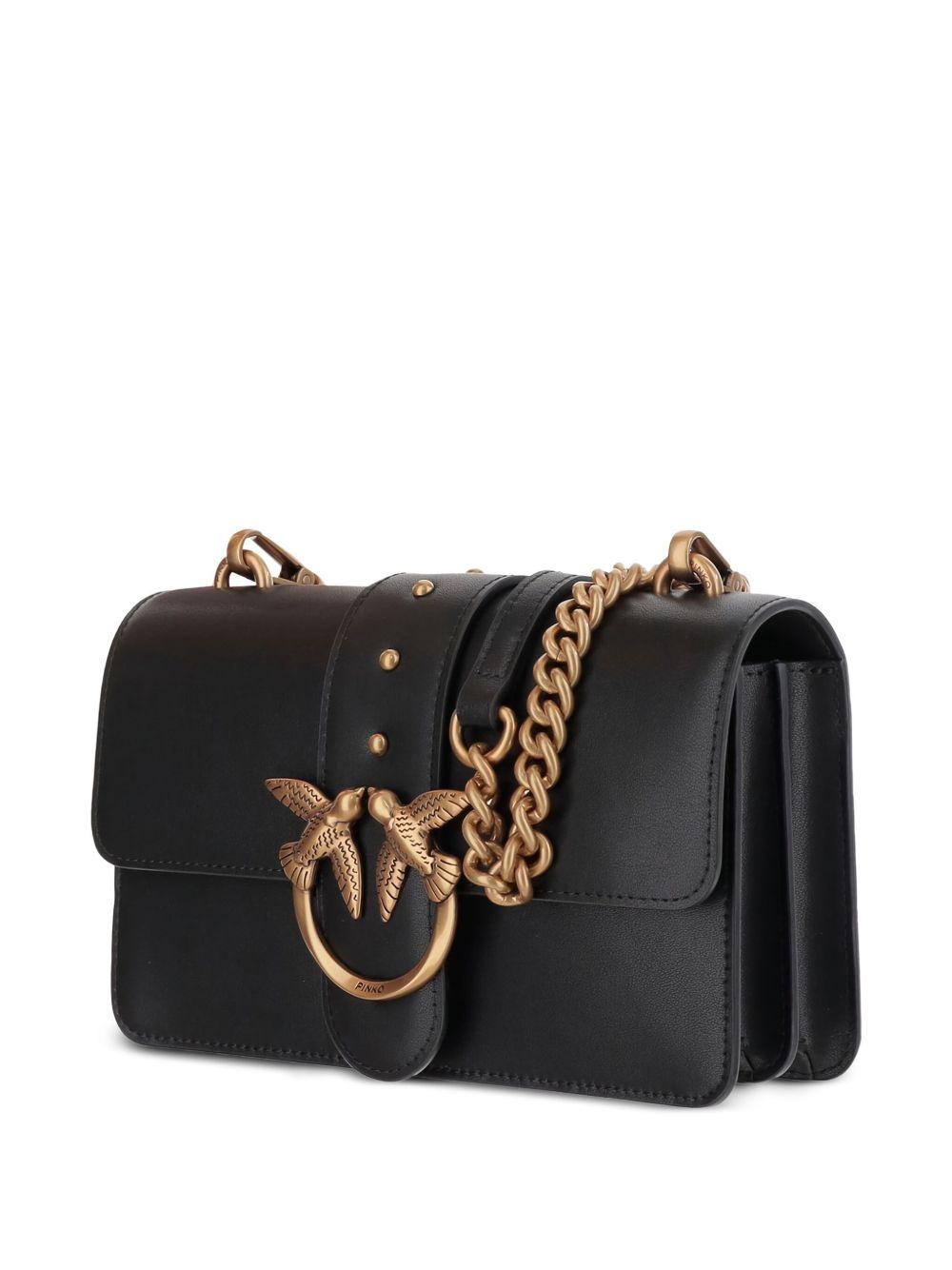 Pinko Shoulder Bag — Black Leather