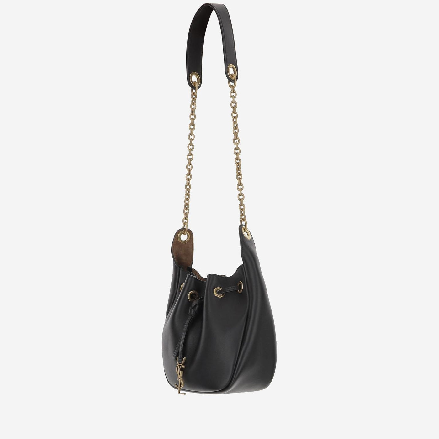 Saint Laurent Bucket Bag — Black Leather