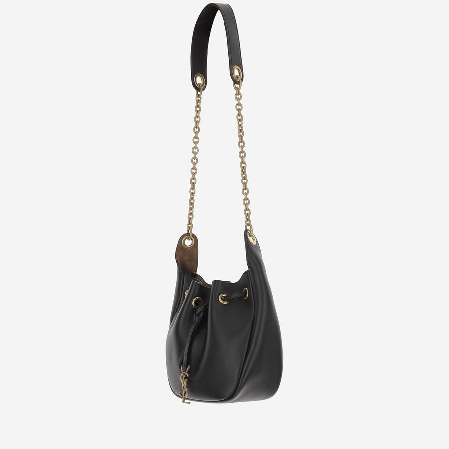 Saint Laurent Bucket Bag — Black Leather