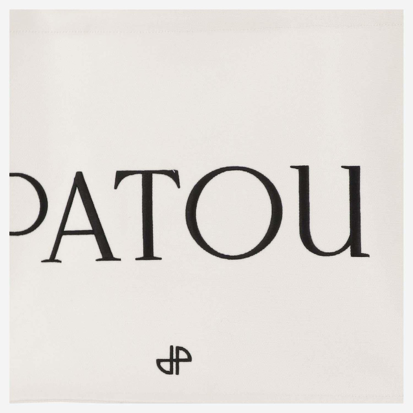 Patou Organic Cotton Canvas Tote Bag — White